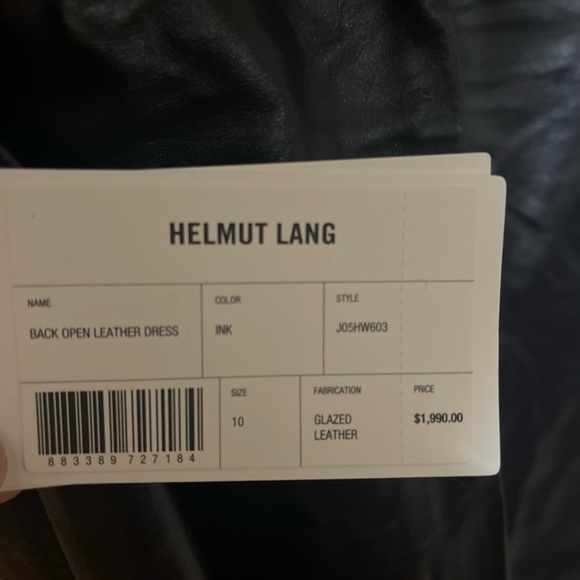 Helmut Lang black leather dress. Brand new with tags - Picture 4 of 5